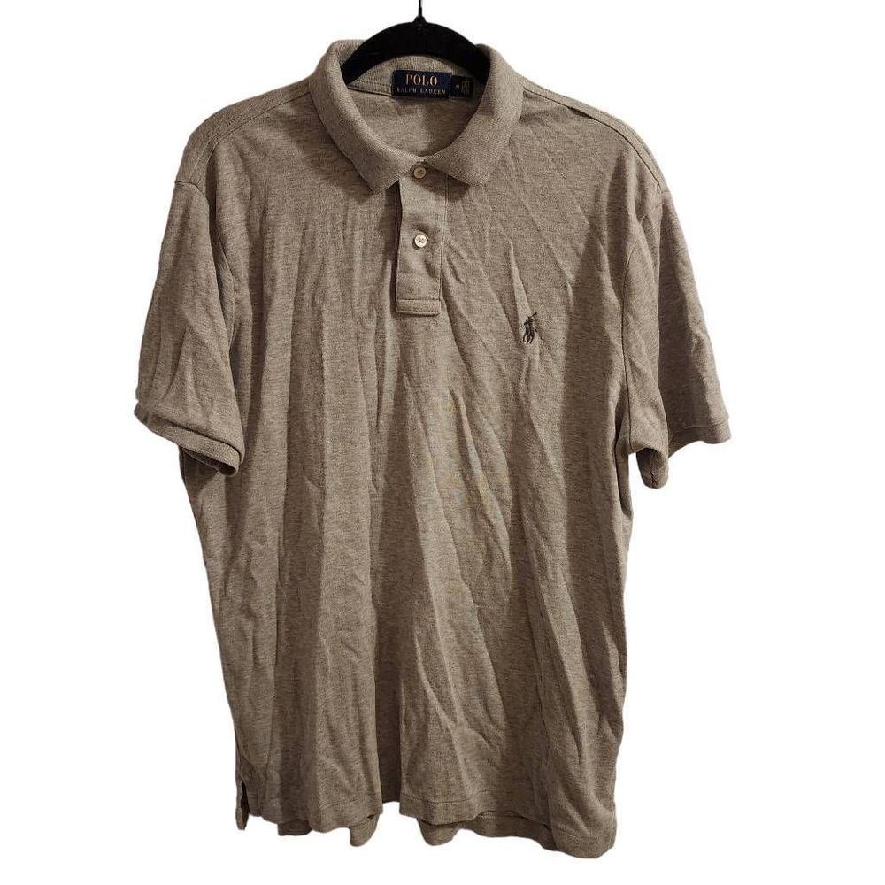 Polo Ralph Lauren Light Gray Cotton Men's Polo Size Medium